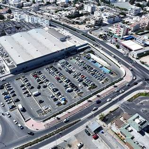 Aerial view of NEON Mall of Pafos