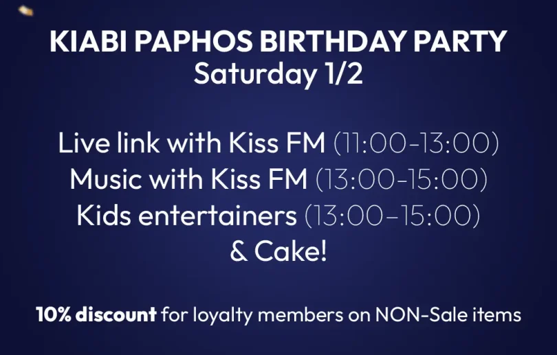 KIABI Paphos birthday party